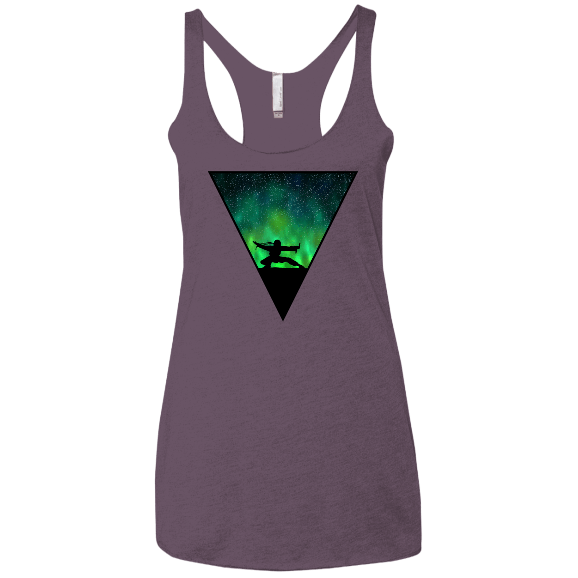 T-Shirts Vintage Purple / X-Small Northern Lights Pose Women's Triblend Racerback Tank