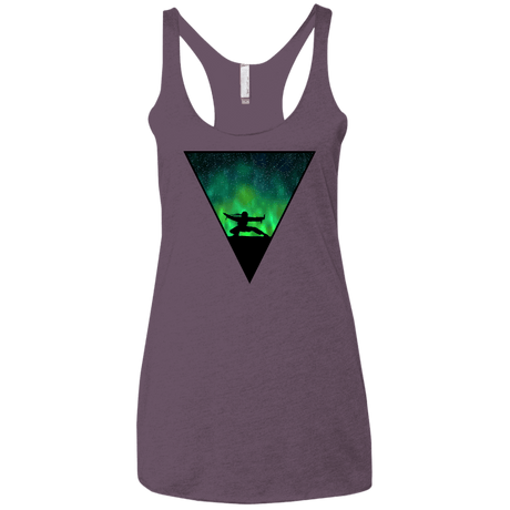 T-Shirts Vintage Purple / X-Small Northern Lights Pose Women's Triblend Racerback Tank