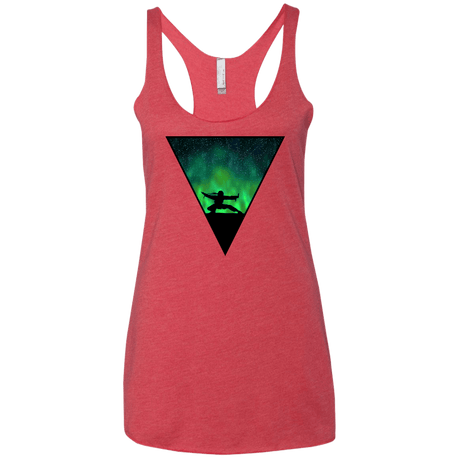 T-Shirts Vintage Red / X-Small Northern Lights Pose Women's Triblend Racerback Tank