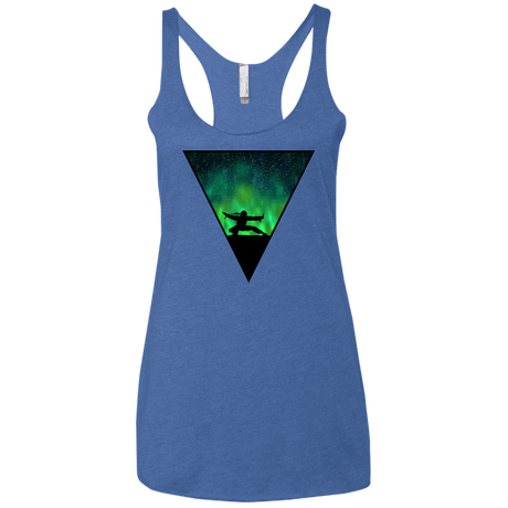 T-Shirts Vintage Royal / X-Small Northern Lights Pose Women's Triblend Racerback Tank