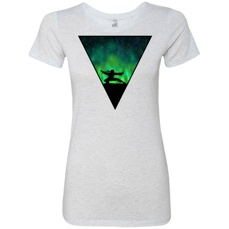 T-Shirts Heather White / S Northern Lights Pose Women's Triblend T-Shirt