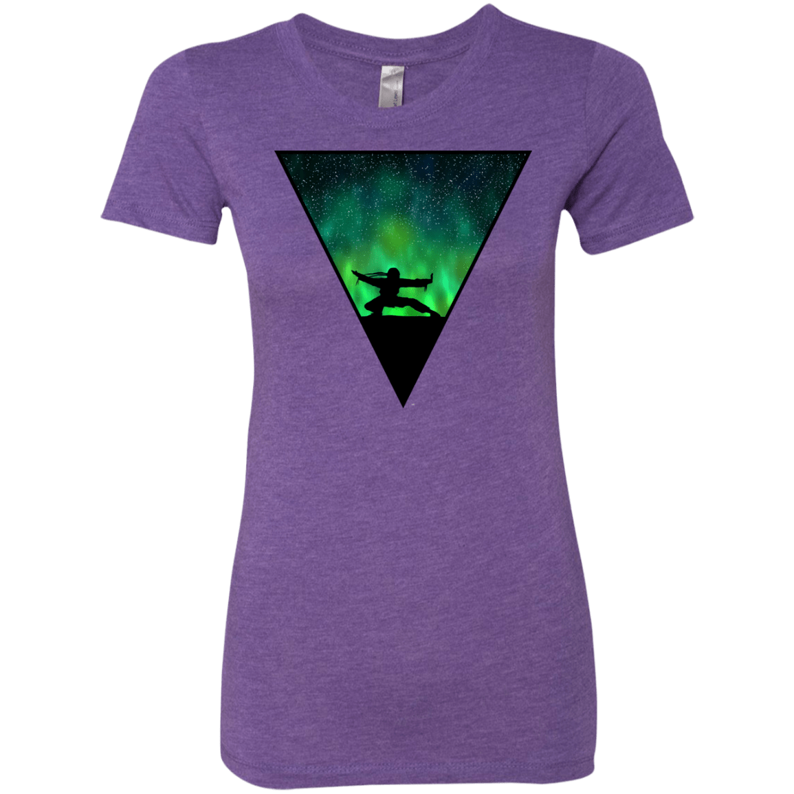 T-Shirts Purple Rush / S Northern Lights Pose Women's Triblend T-Shirt