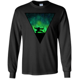 T-Shirts Black / YS Northern Lights Pose Youth Long Sleeve T-Shirt