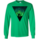 T-Shirts Irish Green / YS Northern Lights Pose Youth Long Sleeve T-Shirt