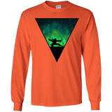 T-Shirts Orange / YS Northern Lights Pose Youth Long Sleeve T-Shirt