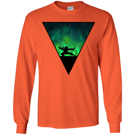 T-Shirts Orange / YS Northern Lights Pose Youth Long Sleeve T-Shirt