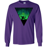 T-Shirts Purple / YS Northern Lights Pose Youth Long Sleeve T-Shirt