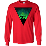 T-Shirts Red / YS Northern Lights Pose Youth Long Sleeve T-Shirt