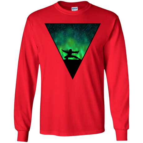 T-Shirts Red / YS Northern Lights Pose Youth Long Sleeve T-Shirt
