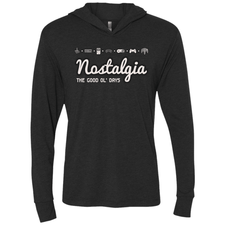 T-Shirts Vintage Black / X-Small Nostalgia Triblend Long Sleeve Hoodie Tee