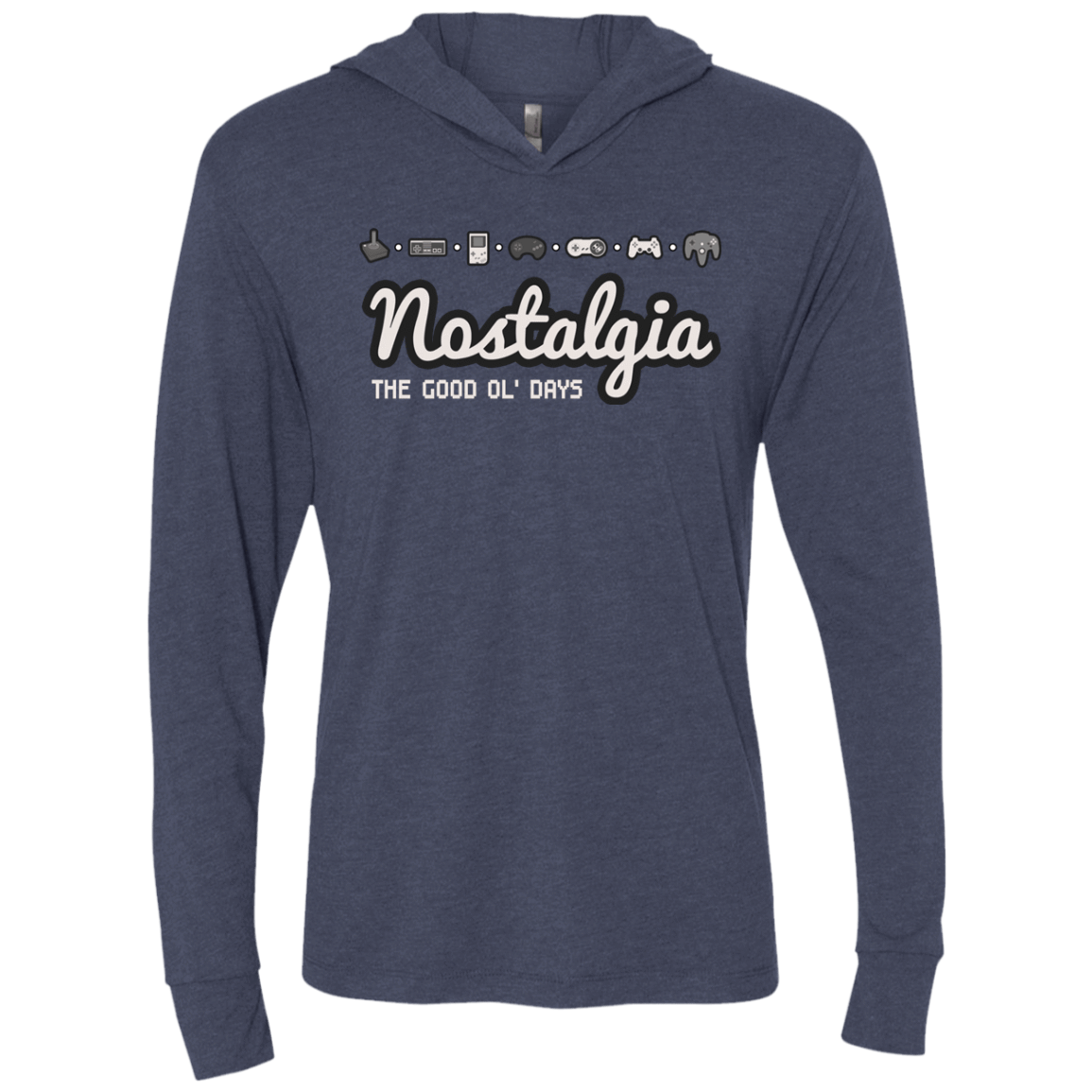 T-Shirts Vintage Navy / X-Small Nostalgia Triblend Long Sleeve Hoodie Tee