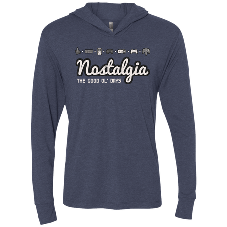 T-Shirts Vintage Navy / X-Small Nostalgia Triblend Long Sleeve Hoodie Tee