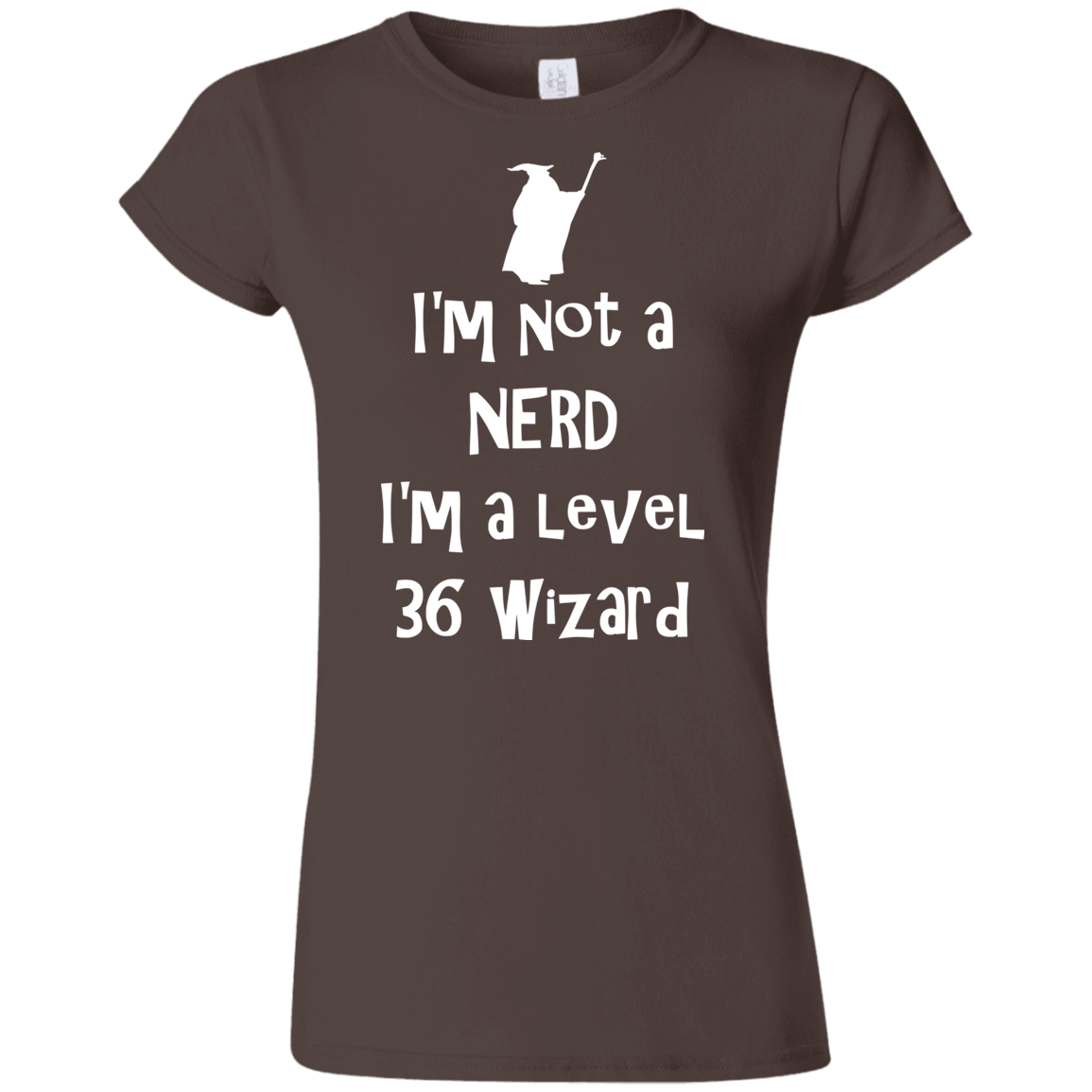 T-Shirts Dark Chocolate / S Not a Nerd Junior Slimmer-Fit T-Shirt