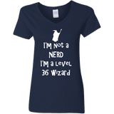 T-Shirts Navy / S Not a Nerd Women's V-Neck T-Shirt