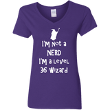 T-Shirts Purple / S Not a Nerd Women's V-Neck T-Shirt