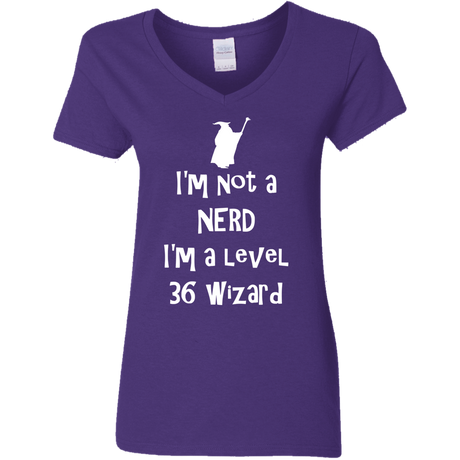 T-Shirts Purple / S Not a Nerd Women's V-Neck T-Shirt