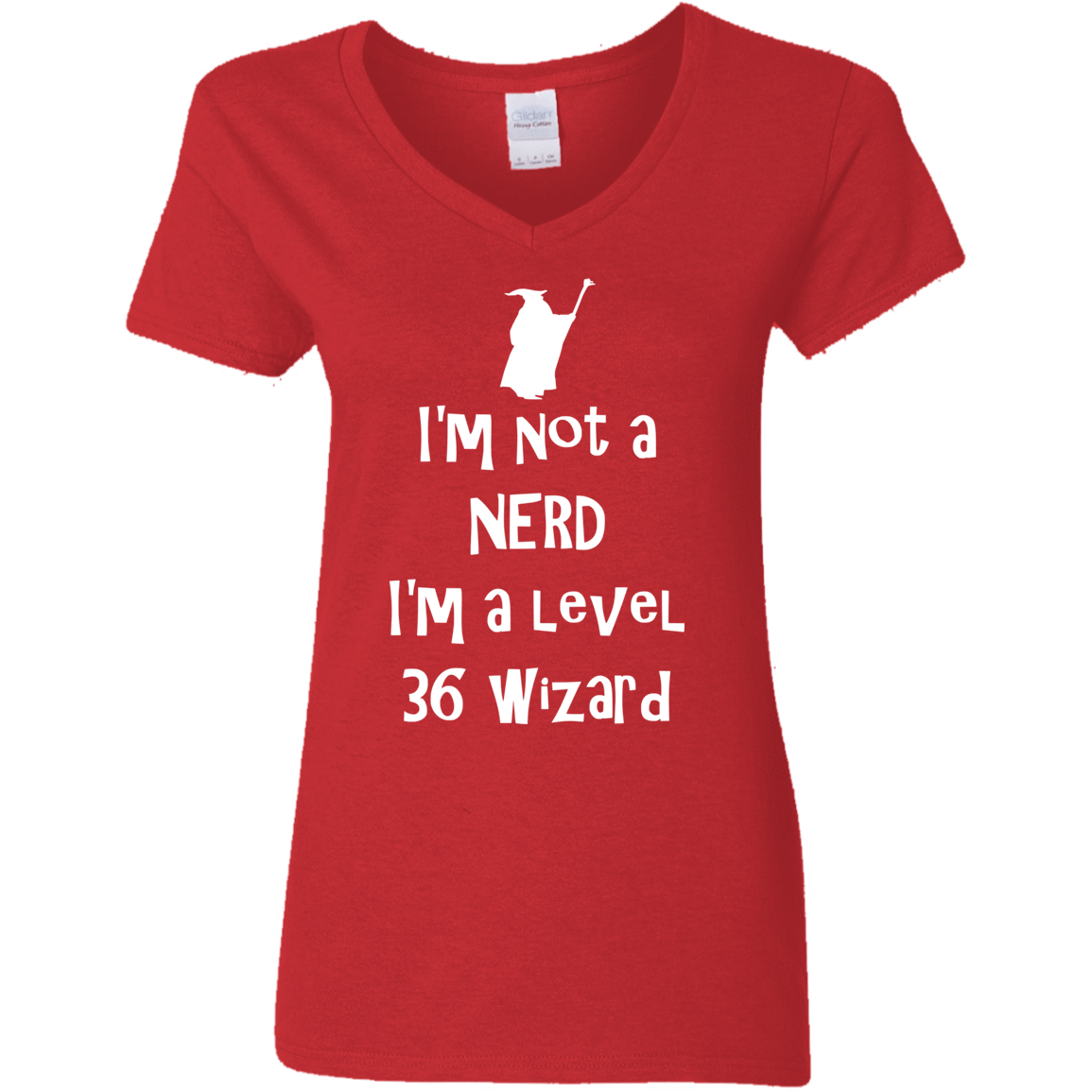 T-Shirts Red / S Not a Nerd Women's V-Neck T-Shirt