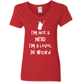 T-Shirts Red / S Not a Nerd Women's V-Neck T-Shirt