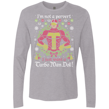 T-Shirts Heather Grey / Small NOT A PERVERT Men's Premium Long Sleeve