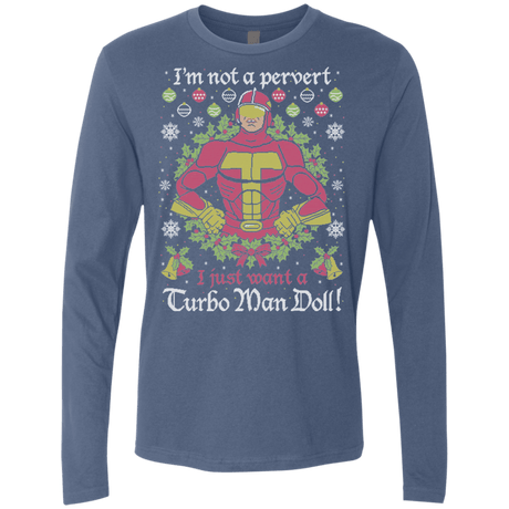 T-Shirts Indigo / Small NOT A PERVERT Men's Premium Long Sleeve