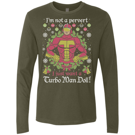 T-Shirts Military Green / Small NOT A PERVERT Men's Premium Long Sleeve