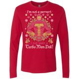 T-Shirts Red / Small NOT A PERVERT Men's Premium Long Sleeve