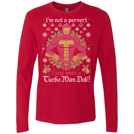 T-Shirts Red / Small NOT A PERVERT Men's Premium Long Sleeve