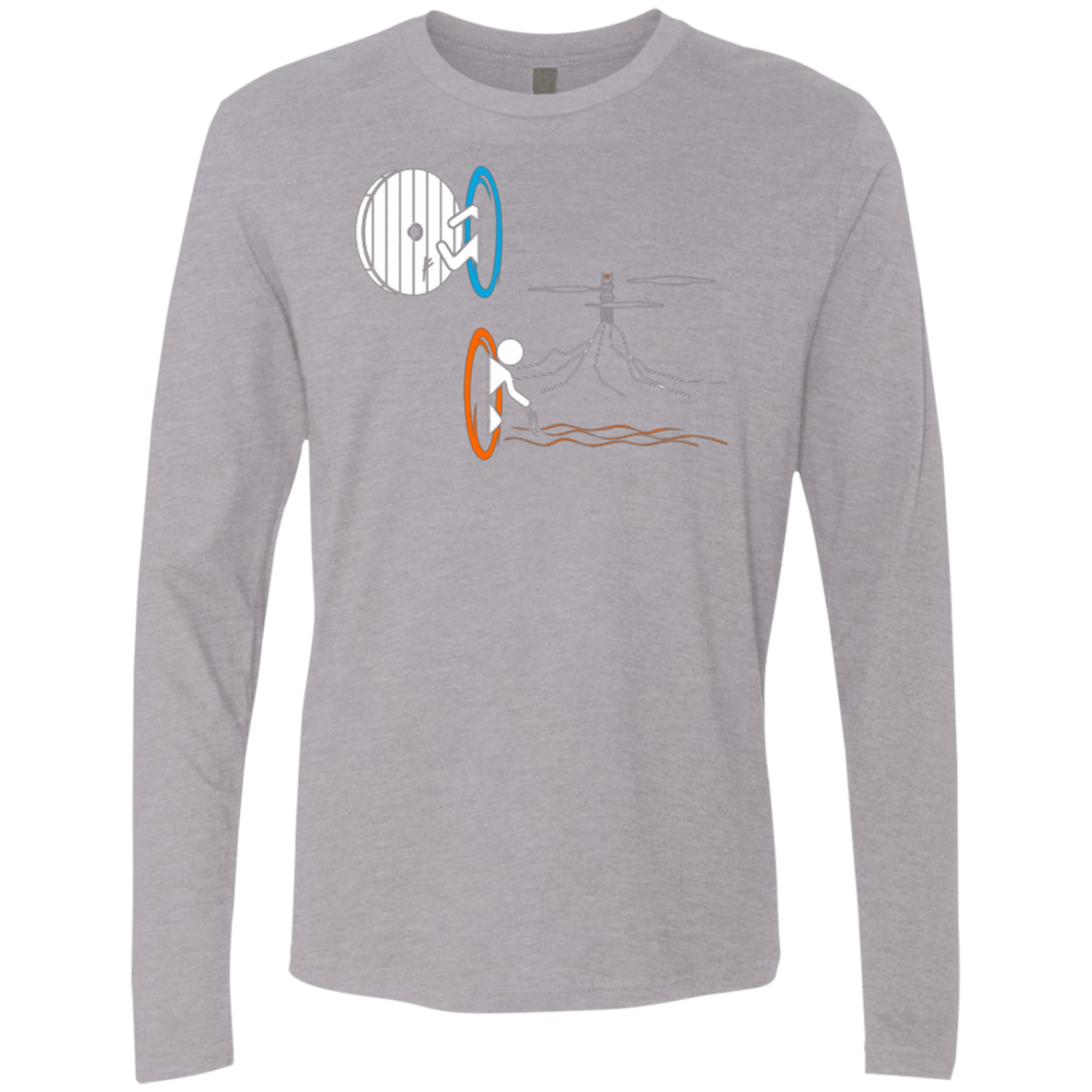 T-Shirts Heather Grey / Small Not a Simply Portal Men's Premium Long Sleeve