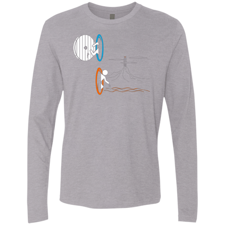 T-Shirts Heather Grey / Small Not a Simply Portal Men's Premium Long Sleeve