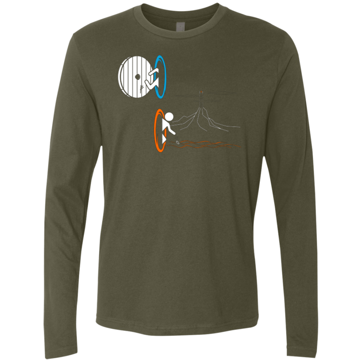 T-Shirts Military Green / Small Not a Simply Portal Men's Premium Long Sleeve