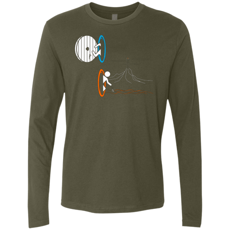 T-Shirts Military Green / Small Not a Simply Portal Men's Premium Long Sleeve