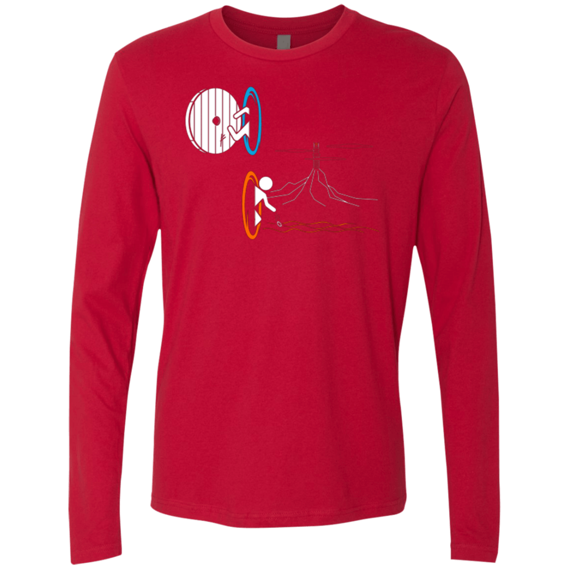 T-Shirts Red / Small Not a Simply Portal Men's Premium Long Sleeve