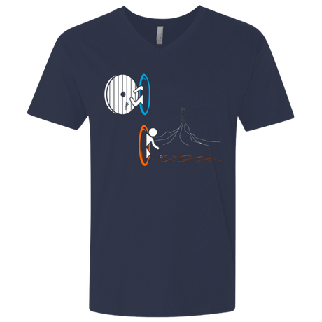 T-Shirts Midnight Navy / X-Small Not a Simply Portal Men's Premium V-Neck