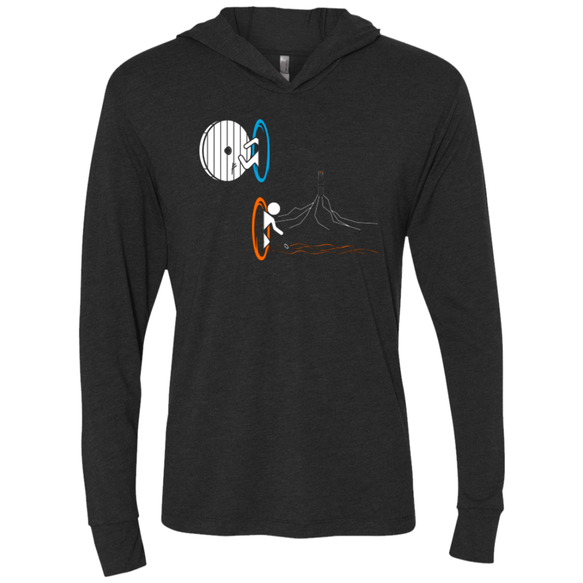 T-Shirts Vintage Black / X-Small Not a Simply Portal Triblend Long Sleeve Hoodie Tee