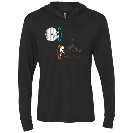 T-Shirts Vintage Black / X-Small Not a Simply Portal Triblend Long Sleeve Hoodie Tee