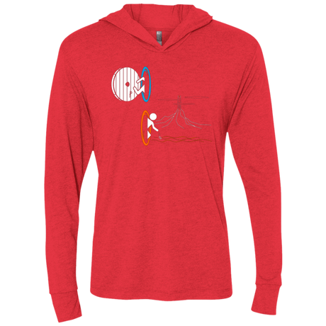 T-Shirts Vintage Red / X-Small Not a Simply Portal Triblend Long Sleeve Hoodie Tee