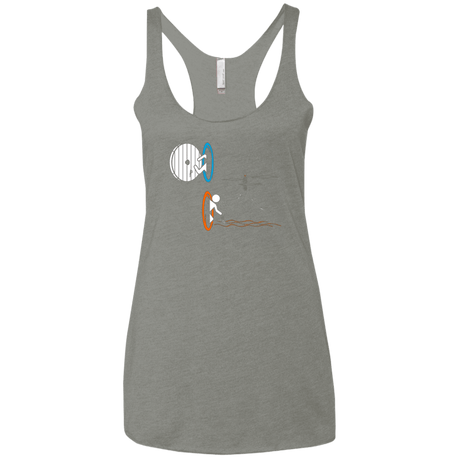 T-Shirts Venetian Grey / X-Small Not a Simply Portal Women's Triblend Racerback Tank
