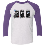 T-Shirts Heather White/Purple Rush / X-Small Not Forgotten Men's Triblend 3/4 Sleeve