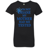 T-Shirts Black / YXS Not insane Girls Premium T-Shirt