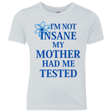 T-Shirts Heather White / YXS Not insane Youth Triblend T-Shirt
