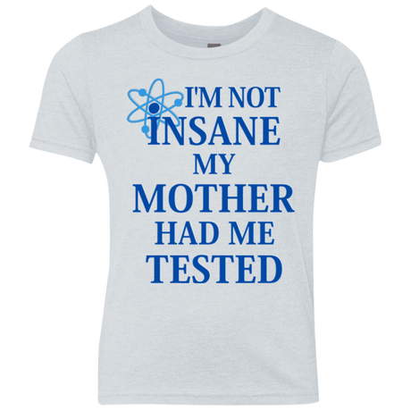 T-Shirts Heather White / YXS Not insane Youth Triblend T-Shirt