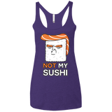 Not My Sushi Women's Triblend Racerback Tank