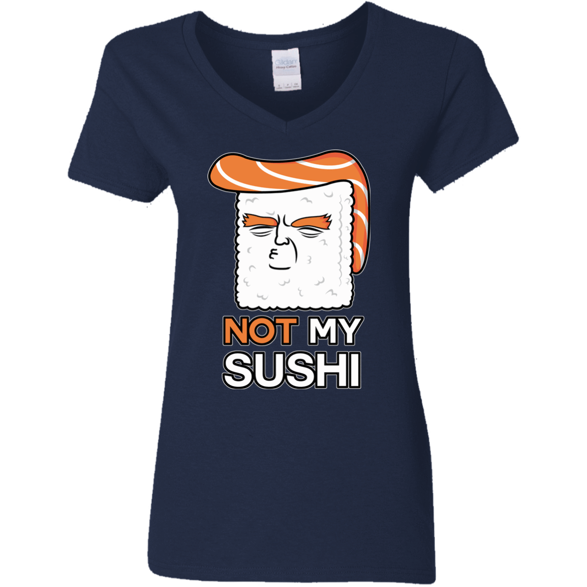 T-Shirts Navy / S Not My Sushi Women's V-Neck T-Shirt