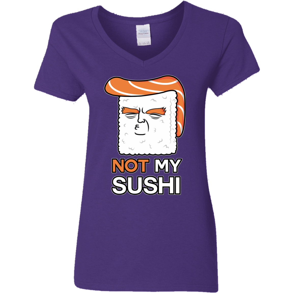 T-Shirts Purple / S Not My Sushi Women's V-Neck T-Shirt