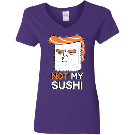 T-Shirts Purple / S Not My Sushi Women's V-Neck T-Shirt