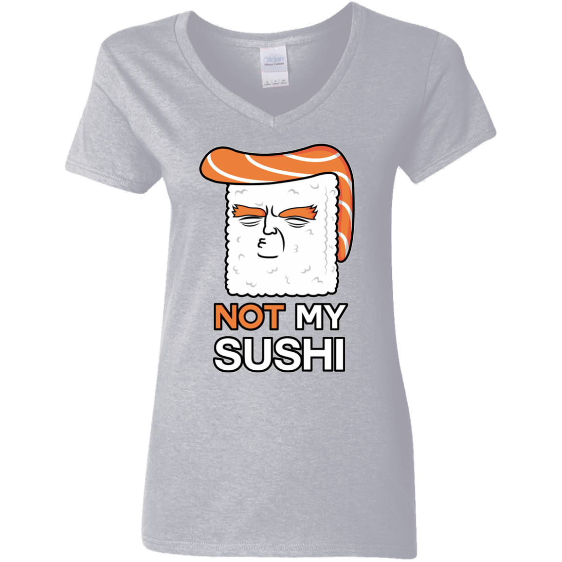 T-Shirts Sport Grey / S Not My Sushi Women's V-Neck T-Shirt