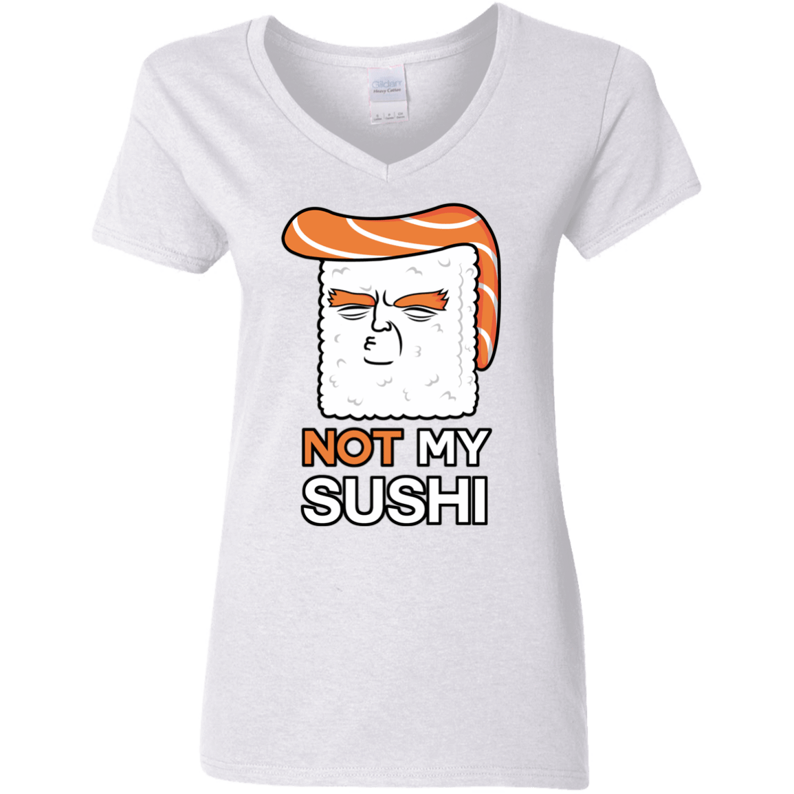 T-Shirts White / S Not My Sushi Women's V-Neck T-Shirt