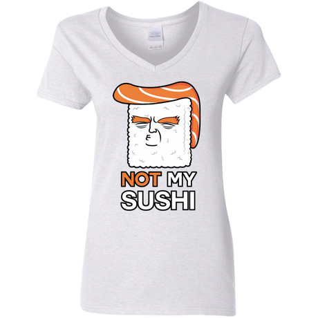 T-Shirts White / S Not My Sushi Women's V-Neck T-Shirt