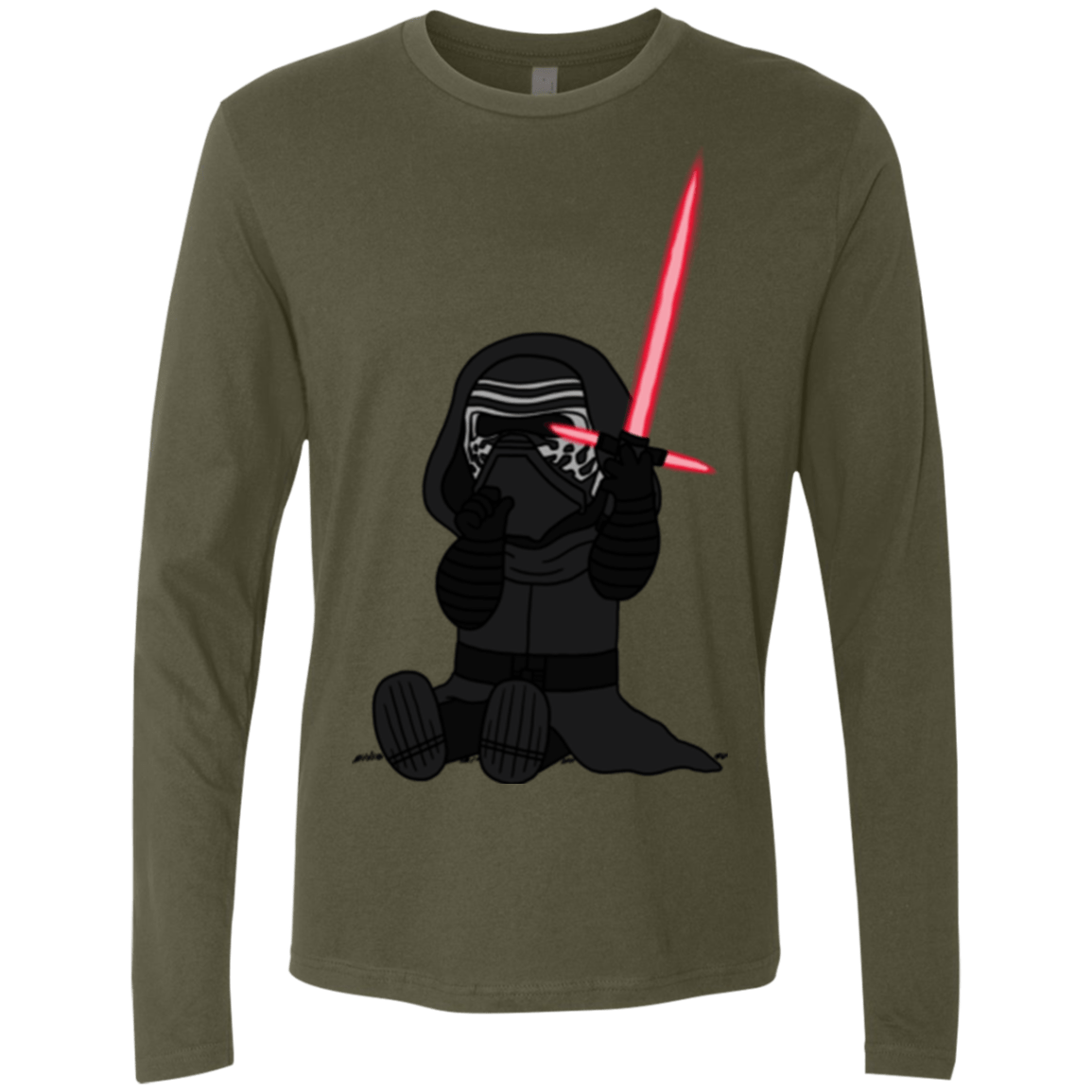 T-Shirts Military Green / S Not Secure Sword Men's Premium Long Sleeve