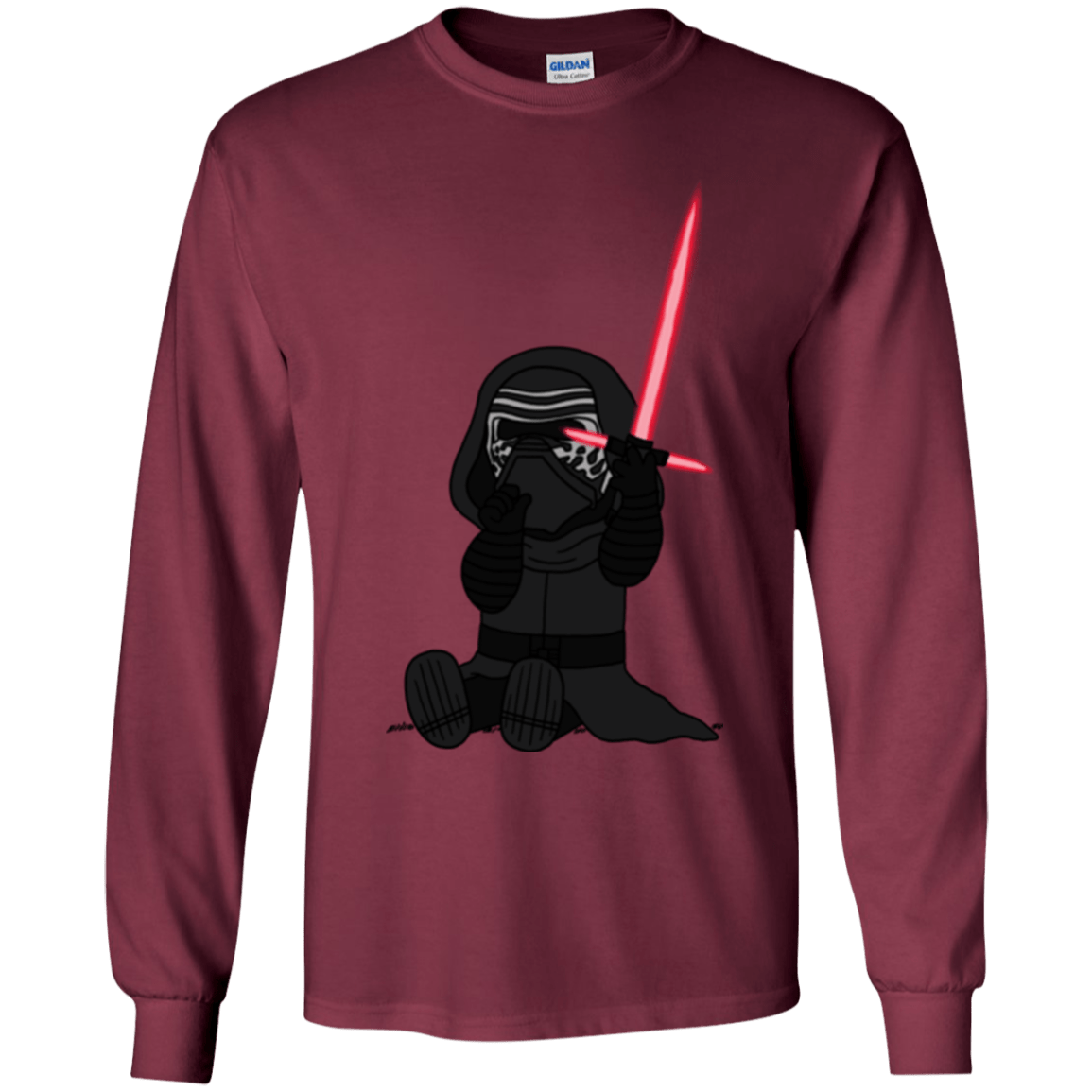 T-Shirts Maroon / YS Not Secure Sword Youth Long Sleeve T-Shirt
